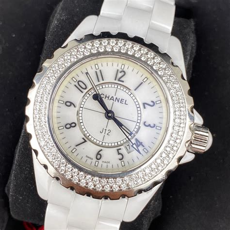 chanel j12 automatic white diamonds|authentic Chanel j12 watch.